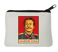 Sylvester Stalin - Portamonete in neoprene, 10 x 11 cm, colore: Bianco