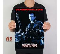 Sylvester Stallone Terminator 2 Metallo Poster Skynet Cyberdyne Sistemi Arnie