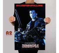 Sylvester Stallone Terminator 2 Metallo Poster Skynet Cyberdyne Sistemi Arnie