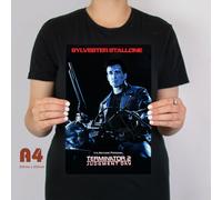 Sylvester Stallone Terminator 2 Metallo Poster Skynet Cyberdyne Sistemi Arnie
