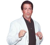 Sylvester Stallone (White Jacket) Ritaglio di buddy a metà corpo