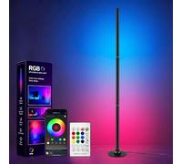 Sylvwin Lampada da Terra RGB LED, lampada angolare a LED RGB con app e telecomando, sincronizzazione musicale, 16 milioni di colori, lampada intelligente per soggiorno, camera da letto e gaming