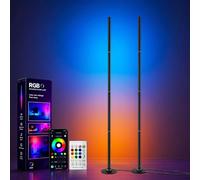 Sylvwin Lampada da Terra RGB LED, lampada angolare a LED RGB da 160 cm con app e telecomando, sincronizzazione musicale, 16 milioni di colori per soggiorno, camera da letto e gaming-Confezione da 2