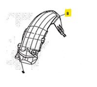 SYM JOYRIDE TCS EURO5+ 300 PARAFANGO INTERNO RUOTA POSTERIORE 2026 LJ30W8-IT