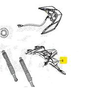 SYM SYMPHONY SR 50 PARAFANGO POSTERIORE PORTATARGA 2010 AZ05W1-T