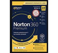 Symantec Norton 360 Premium, 10 Dispositivi, 1 Anno, 75GB Cloud Backup