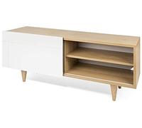 Symbiosis Cruz Mobile TV Rovere e Bianco 120x34x50 cm