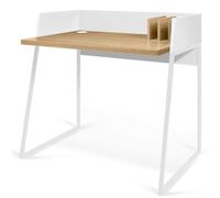 Symbiosis Volga Scrivania, bianco e rovere, 90x60x88 cm