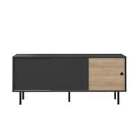Symbiosis Zip, Credenza Bassa, rovere nero e naturale 147,9x40,1x64,6 cm