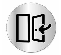 Symbol DS33 Disco indicatore"Spingere" - Alluminio adesivo - Diametro 80 mm