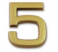Symbol LD3705 Cifra"5" - Plastica dorata adesiva - Altezza 37 mm