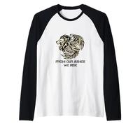 Symbol of Strength And Courage Tee Maglia con Maniche Raglan