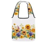 Symbol Yin-Yang Water and Fire Canvas Tote Bag per donne, borsa riutilizzabile per la spesa con manico largo, Multicolore 08, 14.1x14.9in/36x38cm