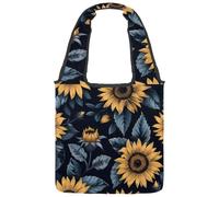 Symbol Yin-Yang Water and Fire Canvas Tote Bag per donne, borsa riutilizzabile per la spesa con manico largo, Multicolore 05, 14.1x14.9in/36x38cm