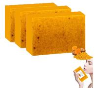 Symbolty Turmeric Brightening Soap, Turmeric Soap Bar Kojic Acid, Smooth Skin, Moisturizing & Firming Skin For Face & Body, Moisturizing Erase Fine Lines Versatile For All Skin Types (3)