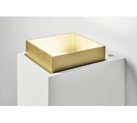 SYME applique da Parete 2 luci attacco GX53 Quadrata ottone in gesso e alluminio 13x11cm