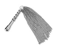 SYMFY Equitazione Whip, Metallo Tassel Equitazione Crop Flogger Strumento di Formazione Didattica per Equestrian,Silver