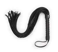 SYMFY Whip di Cavallo, Nappe di Cuoio Reale Che cavalcano Coltura Flogger Maniglia per l'insegnamento equestre