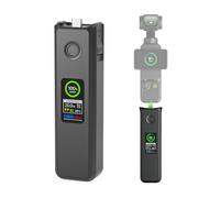 SYMIK Batteria Intelligente per DJI Osmo Pocket 4P/4, Pocket 3 e Xtra Muse | 5000mAh, Ricarica Rapida 20W, Display LCD, Impugnatura Estensione Portatile con Filettatura 1/4″ per Accessori Pocket 4 3