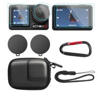 SYMIK Borsa piccola per DJI Osmo Action 5 Pro, in silicone, protezione dello schermo e borsa da viaggio rigida portatile per accessori Action 5 Pro