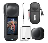 SYMIK Custodia a capsula per Insta360 X5, con copriobiettivo e protezioni per schermo