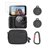 SYMIK Custodia piccola per Insta360 GO Ultra, in silicone, protezione dello schermo e borsa da viaggio rigida portatile per accessori Insta 360 GO Ultra