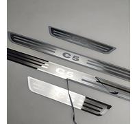 Symilov 4 Pezzi Acciaio Inossidabile Battitacco per Auto Sticker per Cit-Roen C5 2010-2016, Esterno Battitacco Protezione Plates Anti-Graffio Scuff Adesivi Accessori,Silver