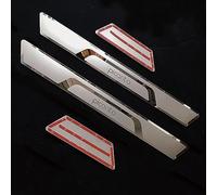 Symilov 4 Pezzi Acciaio Inossidabile Battitacco per Auto Sticker per Ki-a Picanto 2015-2023, Esterno Battitacco Protezione Plates Anti-Graffio Scuff Adesivi Accessori,Silver