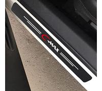 Symilov 4 Pezzi Fibra di Carbonio Battitacco per FO-rd Cmax C-Max, Esterno Battitacco Protezione Plates Anti-Graffio Scuff Adesivi Accessori,Black