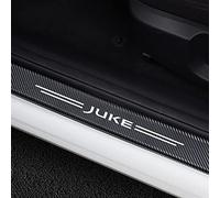 Symilov Fibra di Carbonio Battitacco per Auto Sticker, per NIS-San Juke F15 F16 2010-2021, 4 Pezzi Battitacco Protezione Plates Anti-Graffio Scuff Adesivi Decorativi Accessori,Black