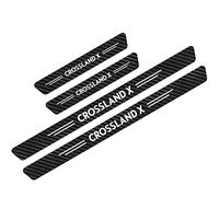 Symilov Fibra di Carbonio Battitacco per Auto Sticker, per Op-El, 4 Pezzi Battitacco Protezione Plates Anti-Graffio Scuff Adesivi Decorativi Accessori, Crossland X