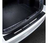 Symilov Protezione Paraurti Posteriore Auto per K-ia CARENS, Adesivo Piastra Davanzale Bagagliaio in Fibra Carbonio di AntiGraffio - Accessori Decorativi Styling,Black