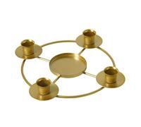 Symmetrical Design Enhances Decor: The Gold Candle Holders feature a symmet