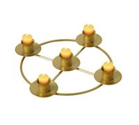 Symmetrical Design Enhances Decor: The Gold Candle Holders feature a symmet