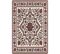 Symmetrical Tatreez Bloom Journal: Traditional Palestinian Floral Embroidery Notebook | Ivory, Red and Black Botanical Folk Art Diary | 6x9 Lined Pages