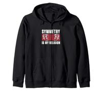 Symmetry Is My Religion Body Piercing Professionale Piercers Felpa con Cappuccio