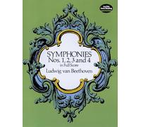 Symphonies Nos. 1, 2, 3 and 4 in Full Score [Lingua inglese] | Ludwig van Beethoven | Spartiti completi per orchestra con Sinfonie n. 1, 2, 3 “Eroica” e 4 | Musica classica