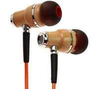 Symphonized NRG 2.0 Premium Auricolari in Vero Legno, Cuffiette Stereo con Microfono e cavo rinforzato, Headset con Isolamento Acustico, per Android (Arancione)