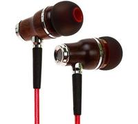 Symphonized NRG 2.0 Premium Auricolari in Vero Legno, Cuffiette Stereo con Microfono e cavo rinforzato, Headset con Isolamento Acustico, per Android (Rosso)