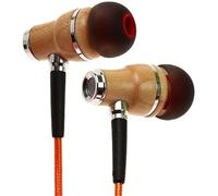 Symphonized NRG 2.0 Premium Auricolari in Vero Legno, Cuffiette Stereo con Microfono e cavo rinforzato, Headset con Isolamento Acustico, per Android (Arancione)