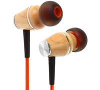 Symphonized XTC 2.0 - Auricolari stereo con microfono, in vero legno di alta qualità, realizzati a mano, con isolamento acustico, con cavo innovativo anti-groviglio (arancione tramonto)