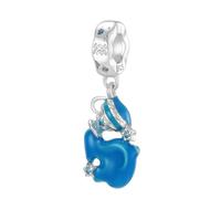 Symretie Bead Charm Ciondolo Argento Sterling 925 con Cubic Zirconia Pendenti per Pandora Braccialetti, Compatibile con Braccialetti e Collane europei