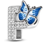 Symretie Bead Charm Ciondolo Argento Sterling 925 con Cubic Zirconia Pendenti per Pandora Braccialetti, Compatibile con Braccialetti e Collane europei