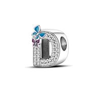 Symretie Bead Charm Ciondolo Argento Sterling 925 con Cubic Zirconia Pendenti per Pandora Braccialetti, Compatibile con Braccialetti e Collane europei