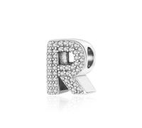 Symretie Bead Charm Ciondolo Argento Sterling 925 con Cubic Zirconia Pendenti per Pandora Braccialetti, Compatibile con Braccialetti e Collane europei