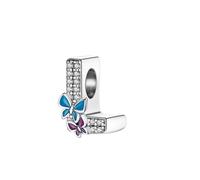 Symretie Bead Charm Ciondolo Argento Sterling 925 con Cubic Zirconia Pendenti per Pandora Braccialetti, Compatibile con Braccialetti e Collane europei