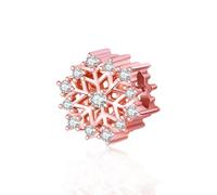 Symretie Bead Charm Ciondolo Argento Sterling 925 con Cubic Zirconia Pendenti per Pandora Braccialetti, Compatibile con Braccialetti e Collane europei