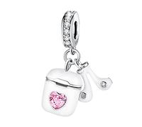Symretie Ciondolo Argento Sterling 925 con Cubic Zirconia Pendenti per Pandora Braccialetti, Compatibile con Braccialetti e Collane europei, perfetto Regali per Moglie e Ragazze