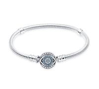 Symretie Moments-Bracciale Donna Adatto per Ciondolo Argento Sterling 925 Braccialetto Snake Bracciali Compatibile con Pandora Ciondolo