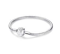 Symretie Moments-Bracciale Donna Adatto per Ciondolo Argento Sterling 925 Braccialetto Snake Bracciali Compatibile con Pandora Ciondolo